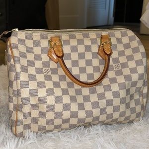 Louis Vuitton Speedy 30 Bag // Damier Azur // USED